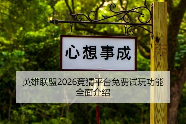 英雄联盟2026竞猜平台免费试玩功能全面介绍